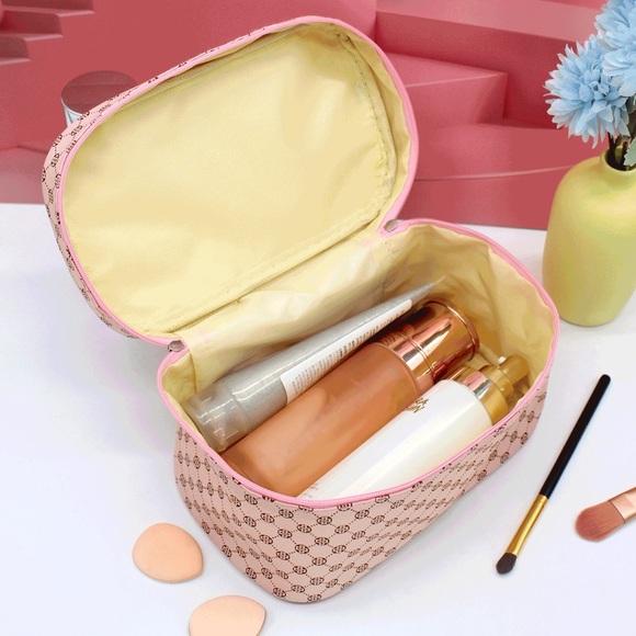 Pink Design Fashion Inspired Cosmetic Travel Makeup Bag, NWT - Picture 3 of 5